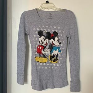 Minnie and Mickey Thermal Shirt- size small